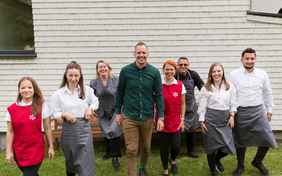 Gastgeber Michal Matejko und Team